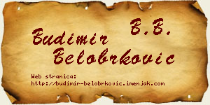 Budimir Belobrković vizit kartica